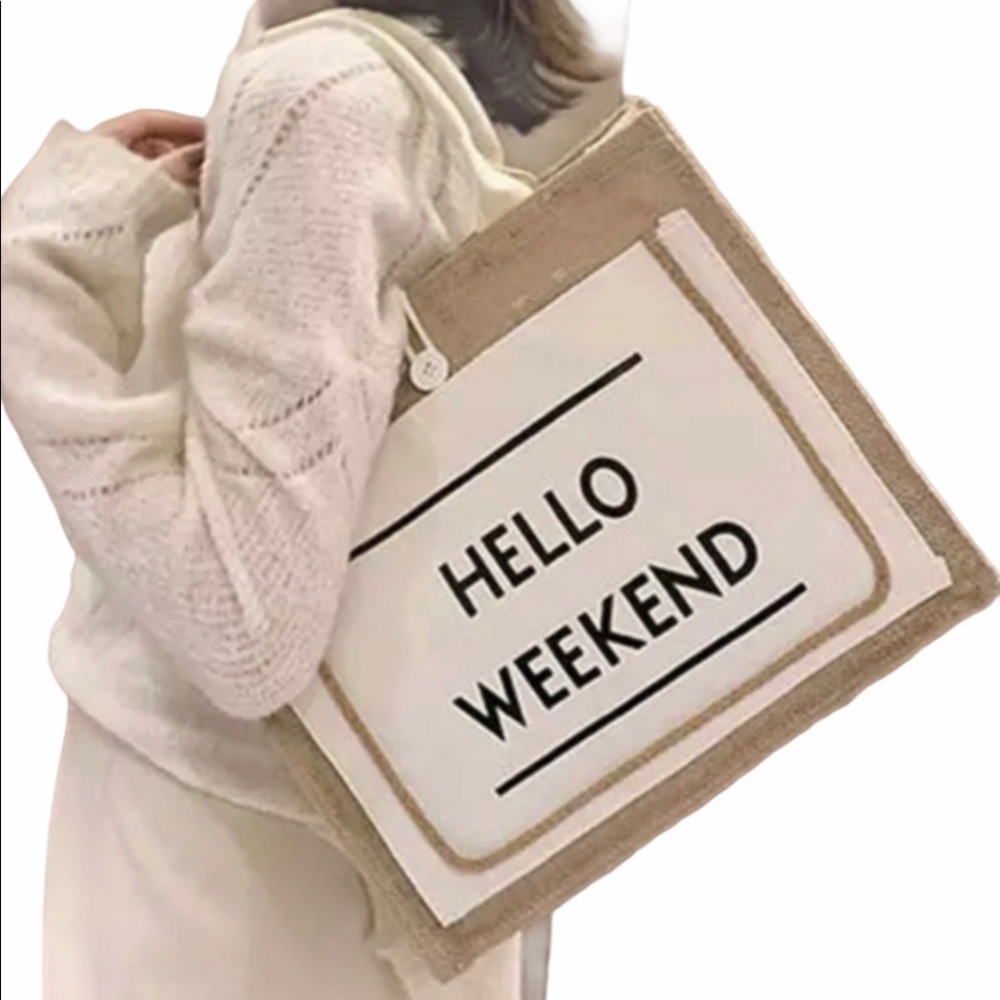 Hello Weekend Tote Bag